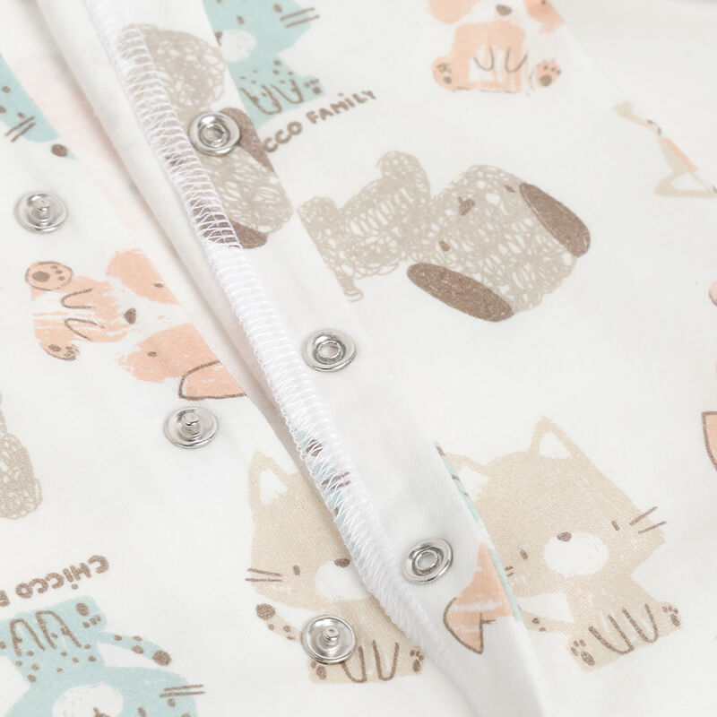 Infants Natural Printed Front Opening Babysuit image number 3